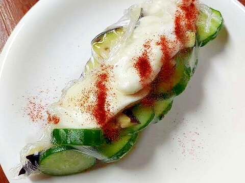 ●超簡単★国産チーズ×たっぷりお野菜の極太生春巻き